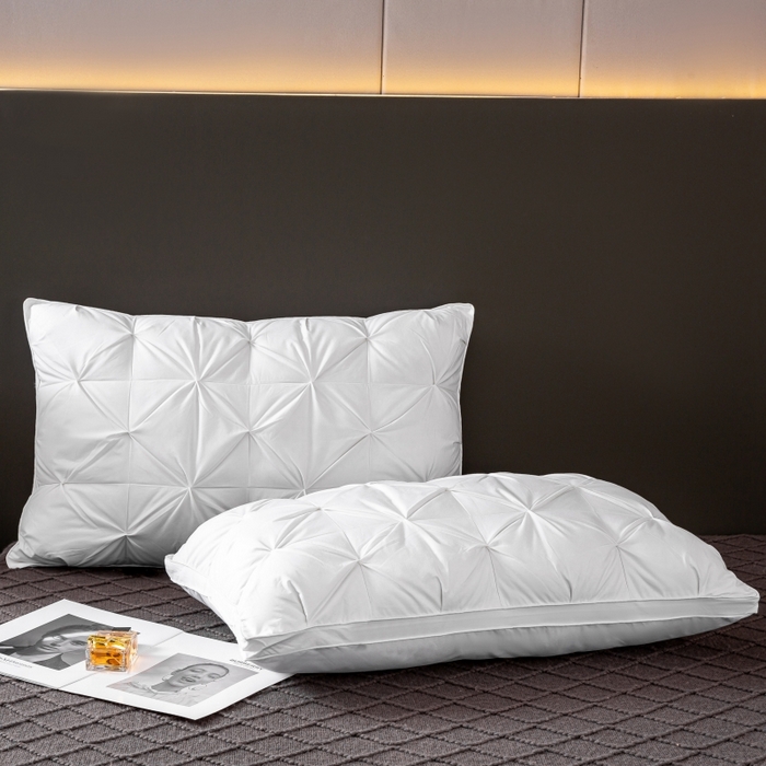 91家纺网 家纺一手货源 找家纺 顺发床垫 2025新款全棉纯棉立体扭花枕头枕芯 白色