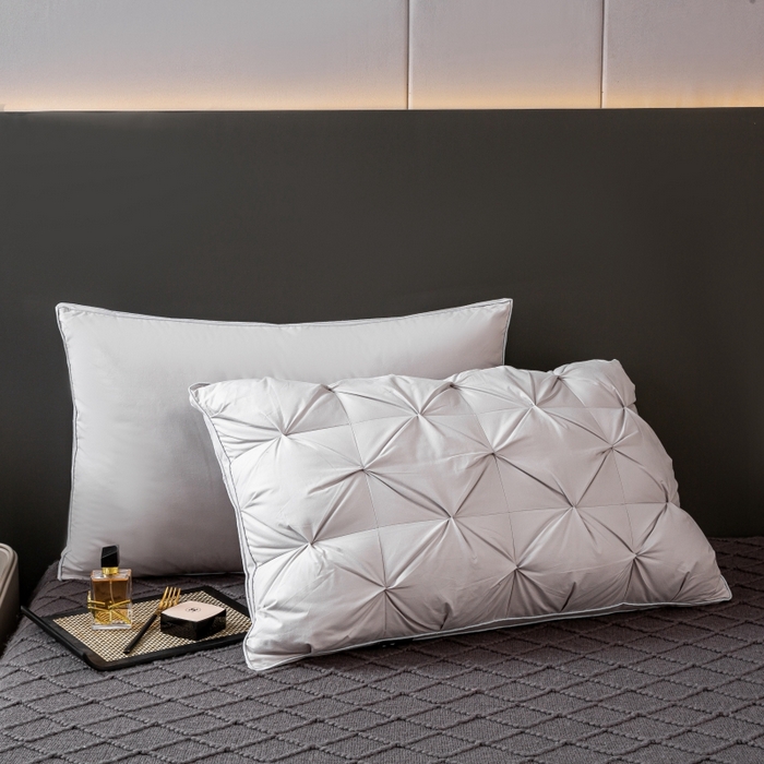 91家纺网 家纺一手货源 找家纺 顺发床垫 2025新款全棉纯棉立体扭花枕头枕芯 灰色