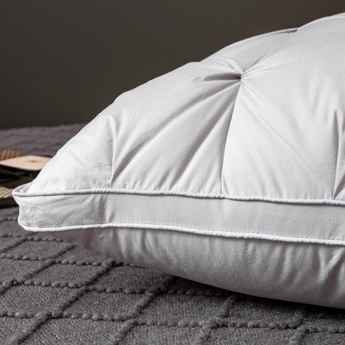 91家纺网 家纺一手货源 找家纺 顺发床垫 2025新款全棉纯棉立体扭花枕头枕芯 灰色