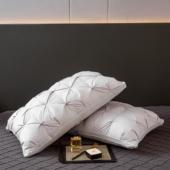 91家纺网 家纺一手货源 找家纺 顺发床垫 2025新款全棉纯棉立体扭花枕头枕芯 灰色