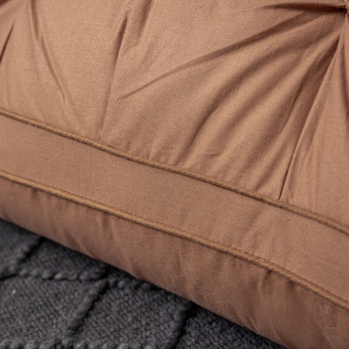 91家纺网 家纺一手货源 找家纺 顺发床垫 2025新款全棉纯棉立体扭花枕头枕芯 咖色