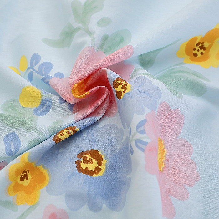 91家纺网 家纺一手货源 找家纺 牧笛缘家纺 2025新款全棉12868四件套锦瑟花漾-蓝