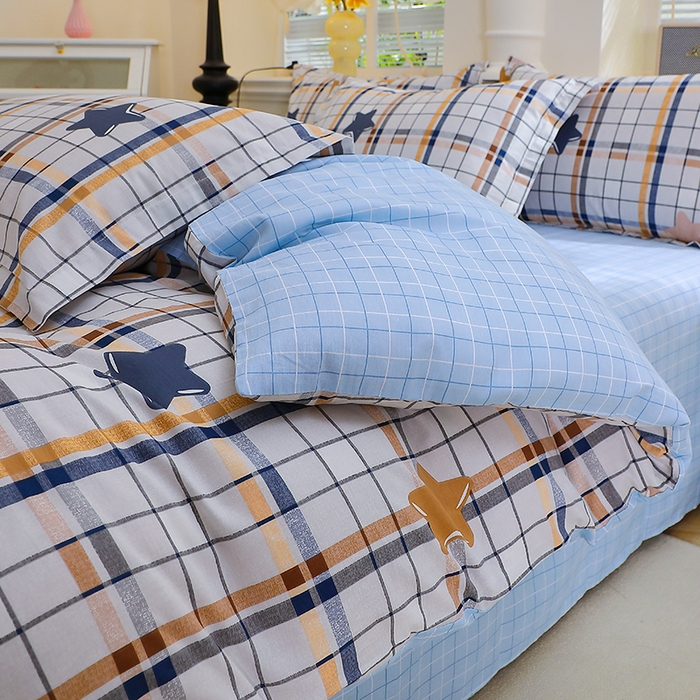 91家纺网 家纺一手货源 找家纺 牧笛缘家纺 2025新款全棉12868四件套星星点点