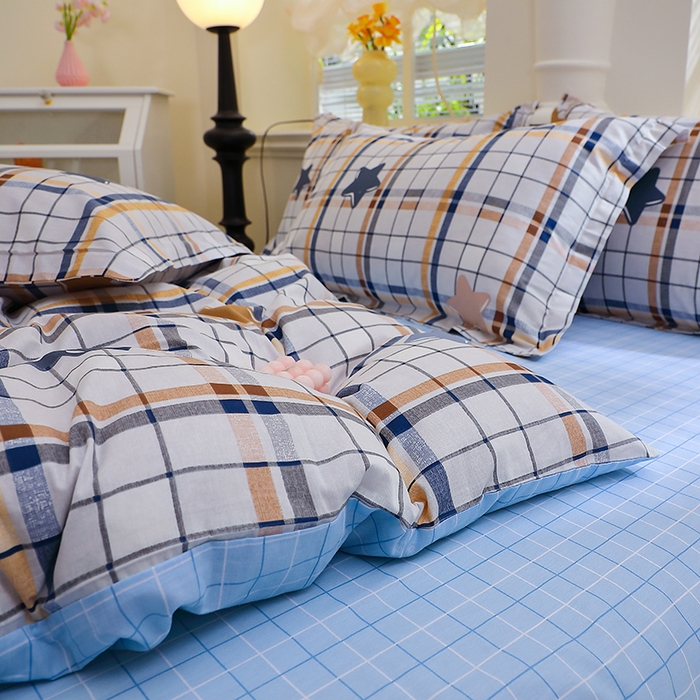 91家纺网 家纺一手货源 找家纺 牧笛缘家纺 2025新款全棉12868四件套星星点点