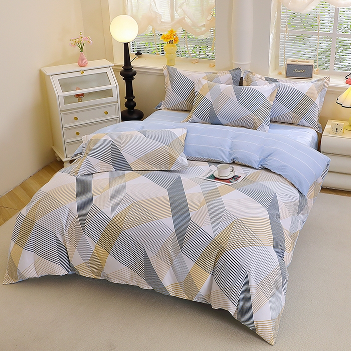 91家纺网 家纺一手货源 找家纺 牧笛缘家纺 2025新款全棉12868单被套简约生活