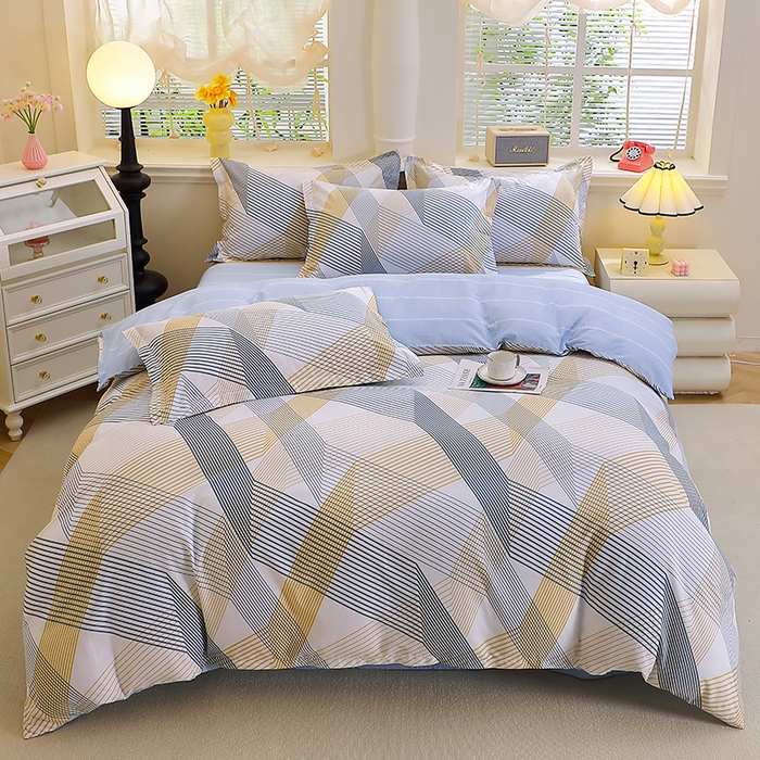 91家纺网 家纺一手货源 找家纺 牧笛缘家纺 2025新款全棉12868单被套简约生活