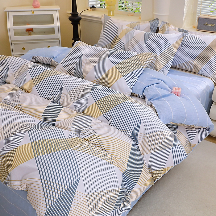 91家纺网 家纺一手货源 找家纺 牧笛缘家纺 2025新款全棉12868单被套简约生活