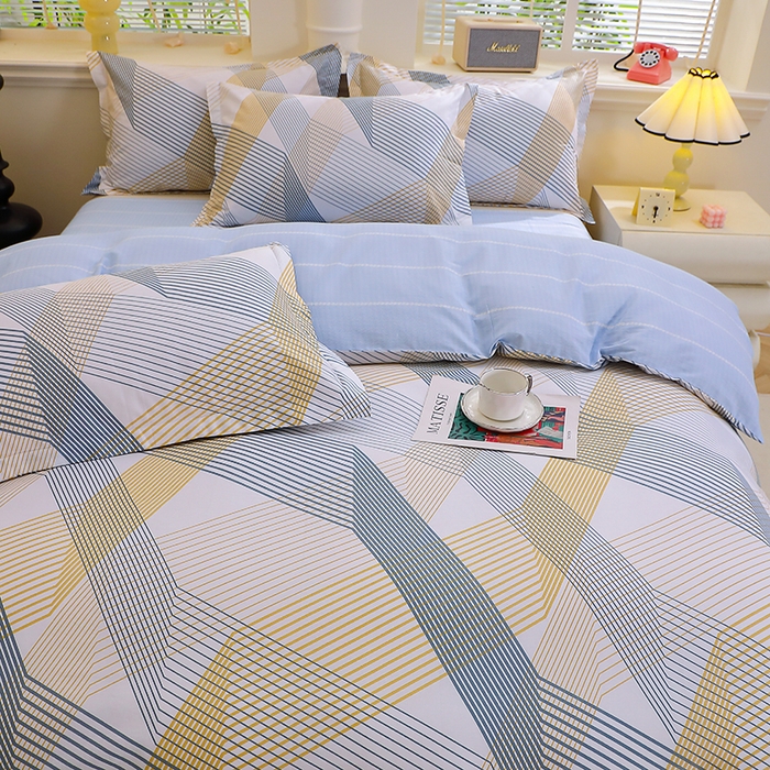 91家纺网 家纺一手货源 找家纺 牧笛缘家纺 2025新款全棉12868单被套简约生活