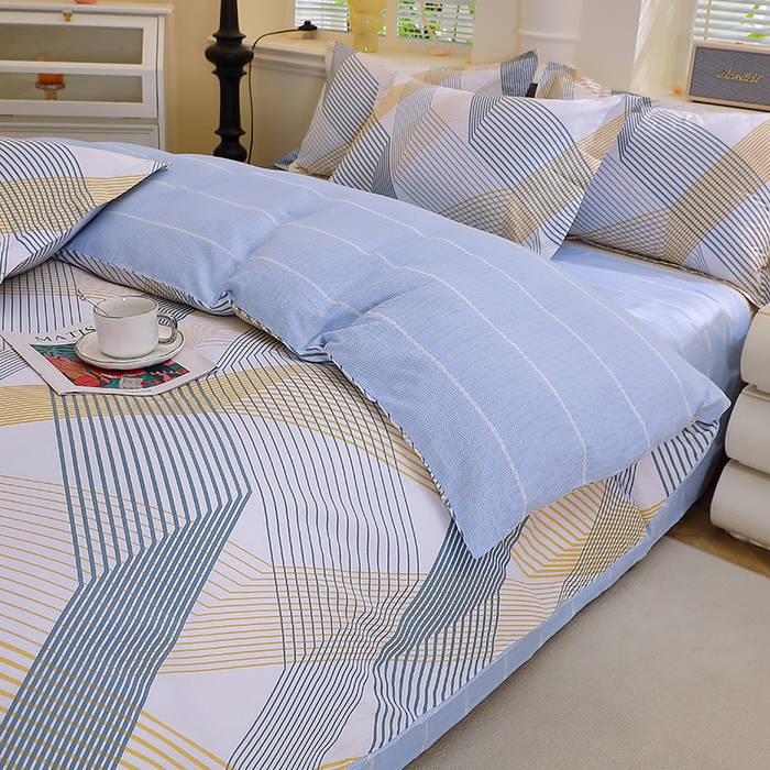 91家纺网 家纺一手货源 找家纺 牧笛缘家纺 2025新款全棉12868单被套简约生活