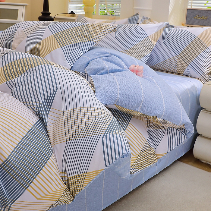 91家纺网 家纺一手货源 找家纺 牧笛缘家纺 2025新款全棉12868单被套简约生活