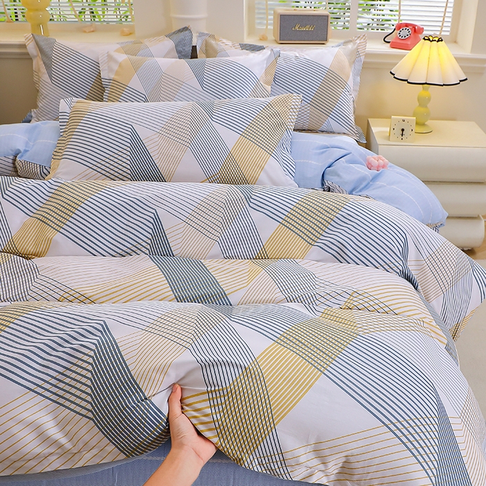 91家纺网 家纺一手货源 找家纺 牧笛缘家纺 2025新款全棉12868单被套简约生活