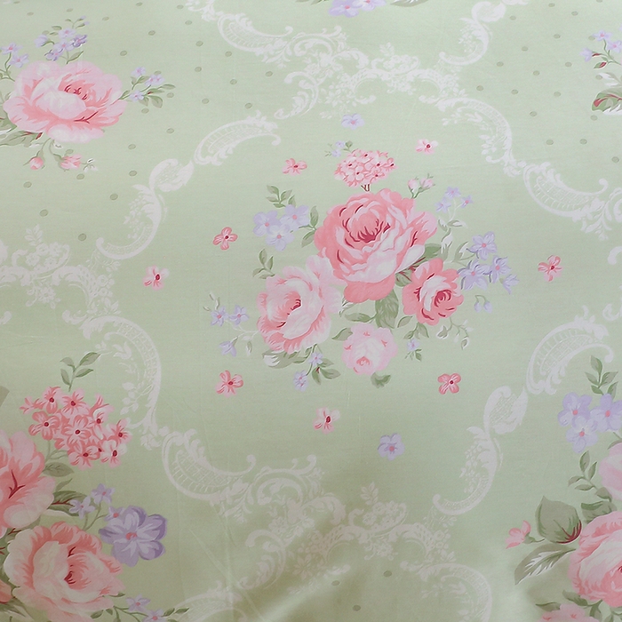 91家纺网 家纺一手货源 找家纺 牧笛缘家纺 2025新款全棉12868单被套绿韵粉黛