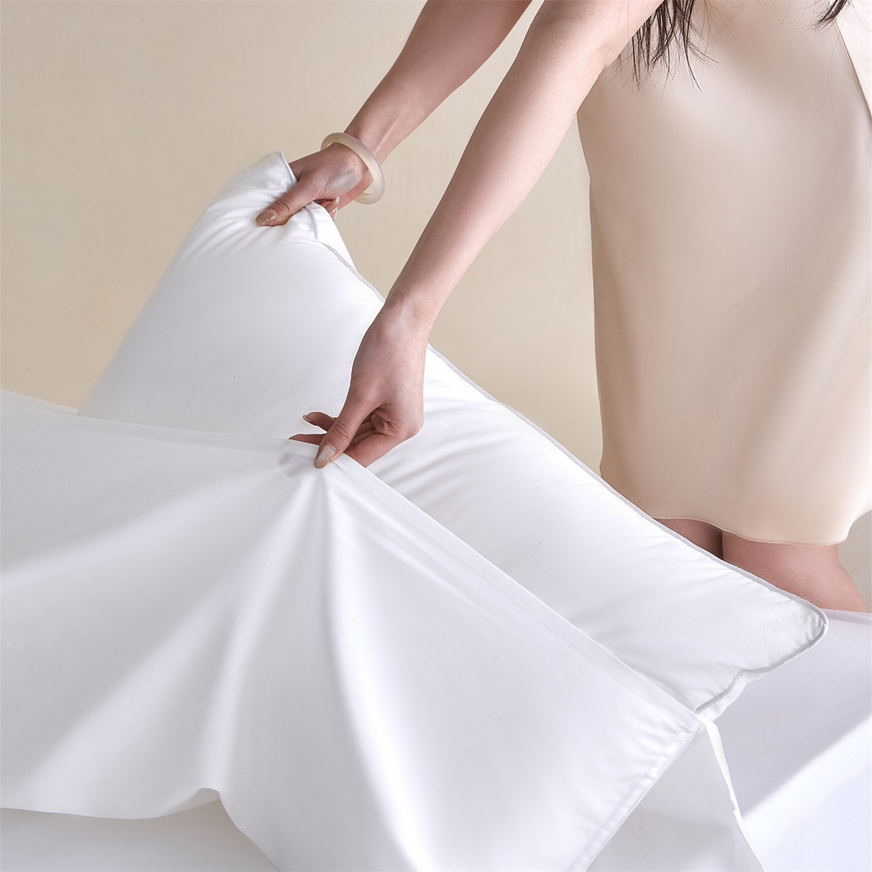 91家纺网 家纺一手货源 找家纺 优眠坊 2025新款全棉13372酒店隔脏旅行睡袋纯棉出差旅行床单便携式被套 隔脏旅睡-山茶白