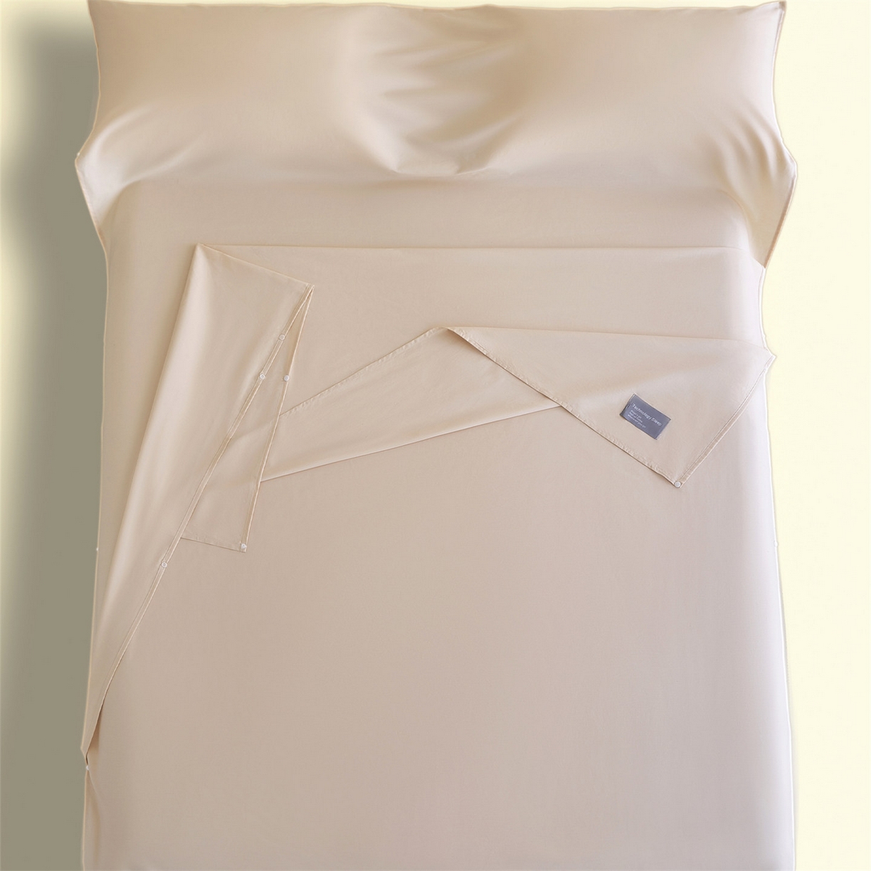 91家纺网 家纺一手货源 找家纺 优眠坊 2025新款全棉13372酒店隔脏旅行睡袋纯棉出差旅行床单便携式被套 隔脏旅睡-浅茶杏