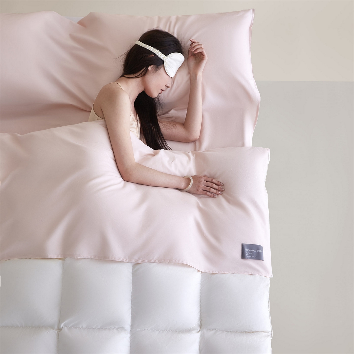 优眠坊 2025新款全棉13372酒店隔脏旅行睡袋纯棉出差旅行床单便携式被套 隔脏旅睡-蔷薇粉