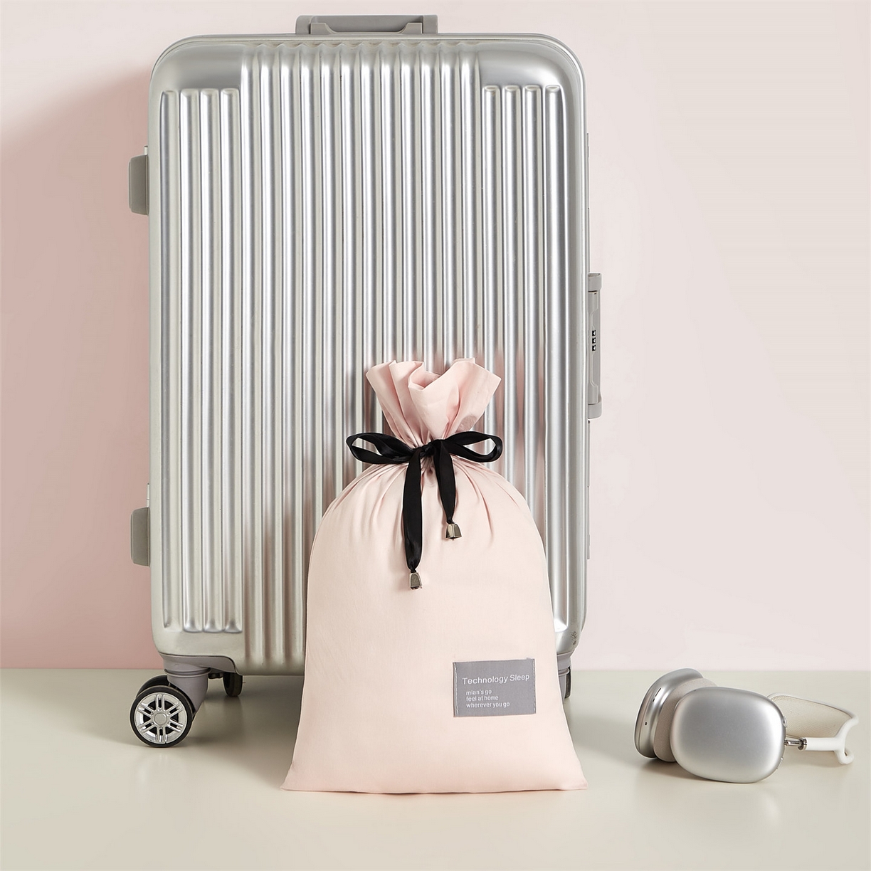 91家纺网 家纺一手货源 找家纺 优眠坊 2025新款全棉13372酒店隔脏旅行睡袋纯棉出差旅行床单便携式被套 隔脏旅睡-蔷薇粉