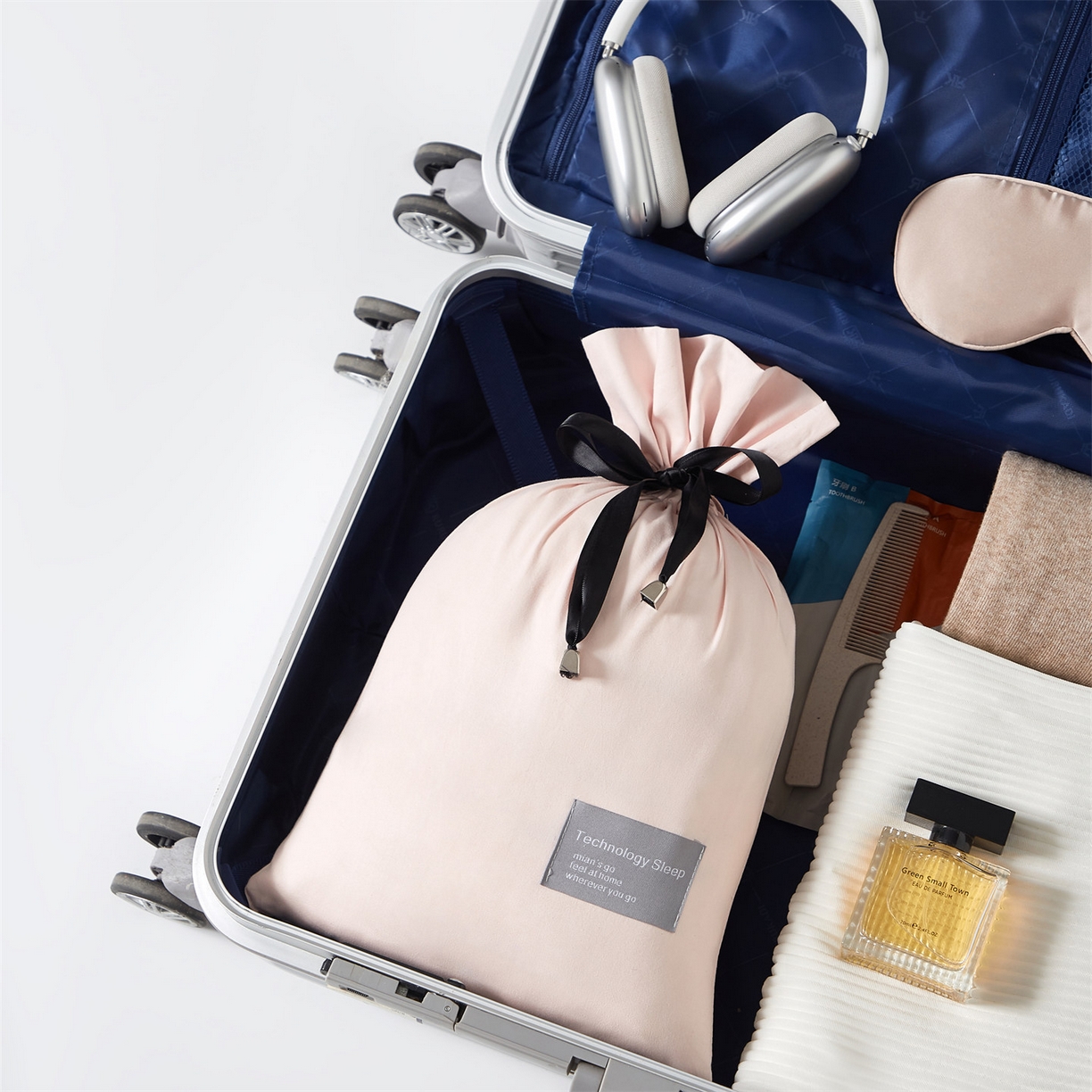 91家纺网 家纺一手货源 找家纺 优眠坊 2025新款全棉13372酒店隔脏旅行睡袋纯棉出差旅行床单便携式被套 隔脏旅睡-蔷薇粉