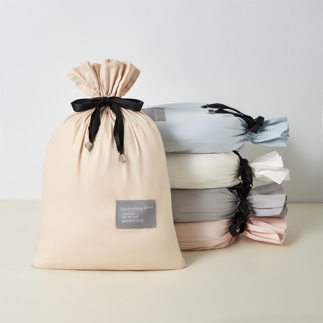 91家纺网 家纺一手货源 找家纺 优眠坊 2025新款全棉13372酒店隔脏旅行睡袋纯棉出差旅行床单便携式被套 组合主图