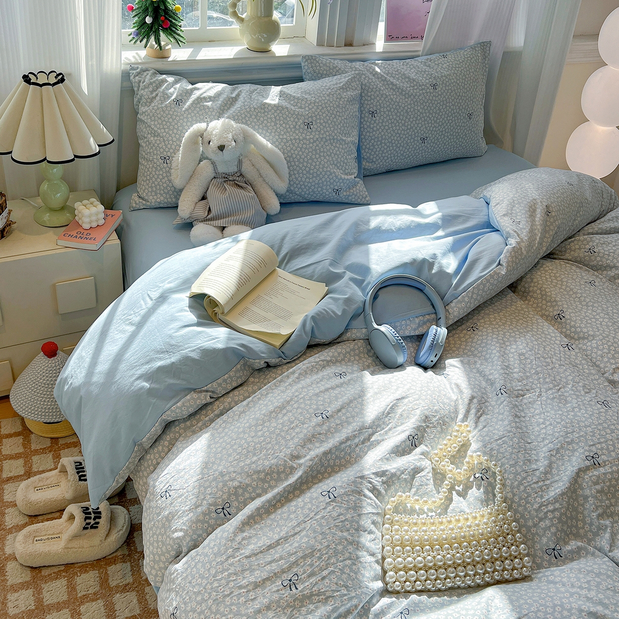 91家纺网 家纺一手货源 找家纺 富米莱（原臻工厂） 2025新款A类古法水洗仿棉云感纱四件套 赫莲娜