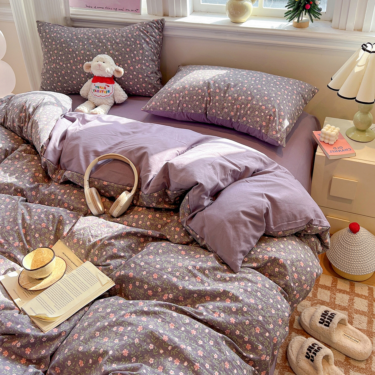 91家纺网 家纺一手货源 找家纺 富米莱（原臻工厂） 2025新款A类古法水洗仿棉云感纱四件套 花絮