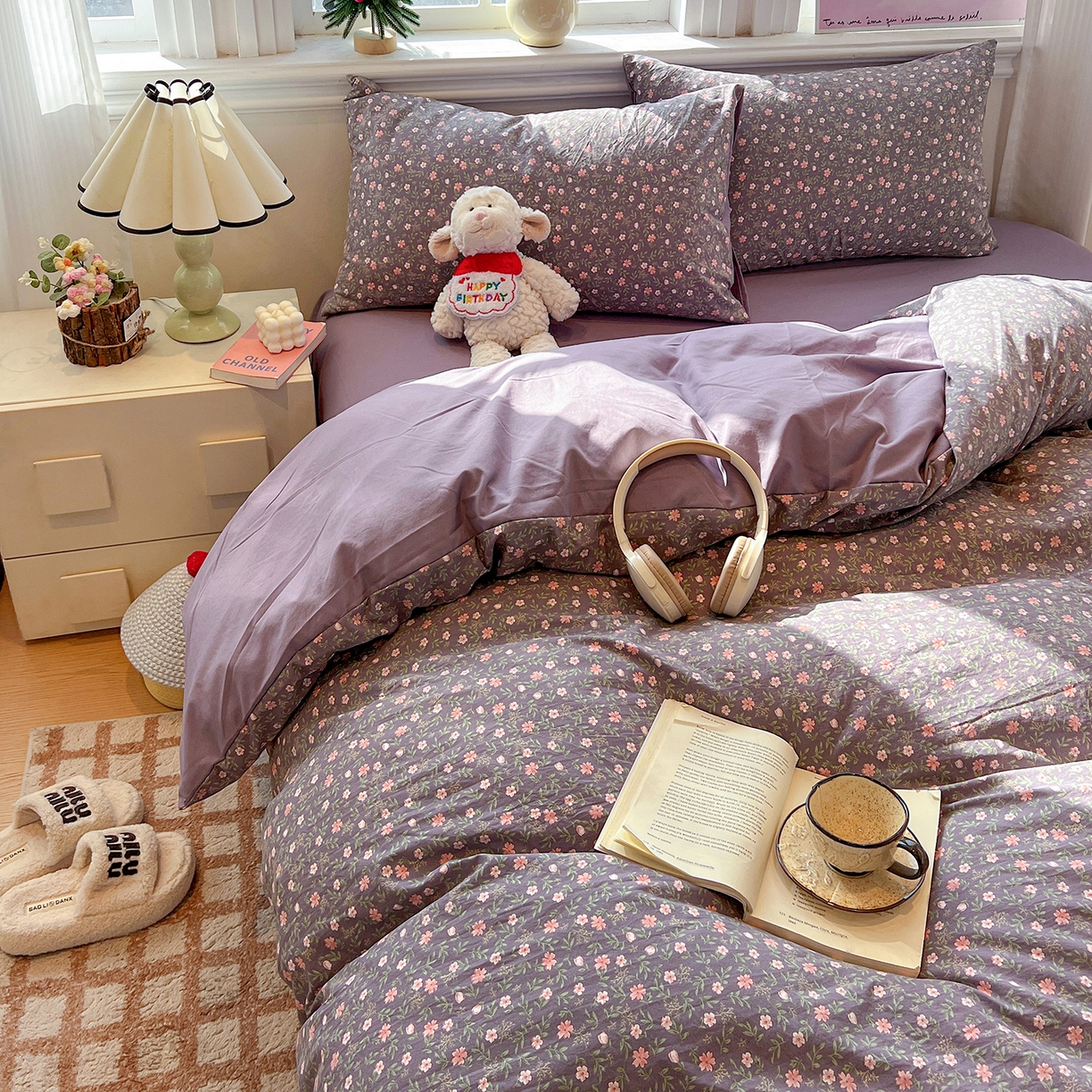 91家纺网 家纺一手货源 找家纺 富米莱（原臻工厂） 2025新款A类古法水洗仿棉云感纱四件套 花絮