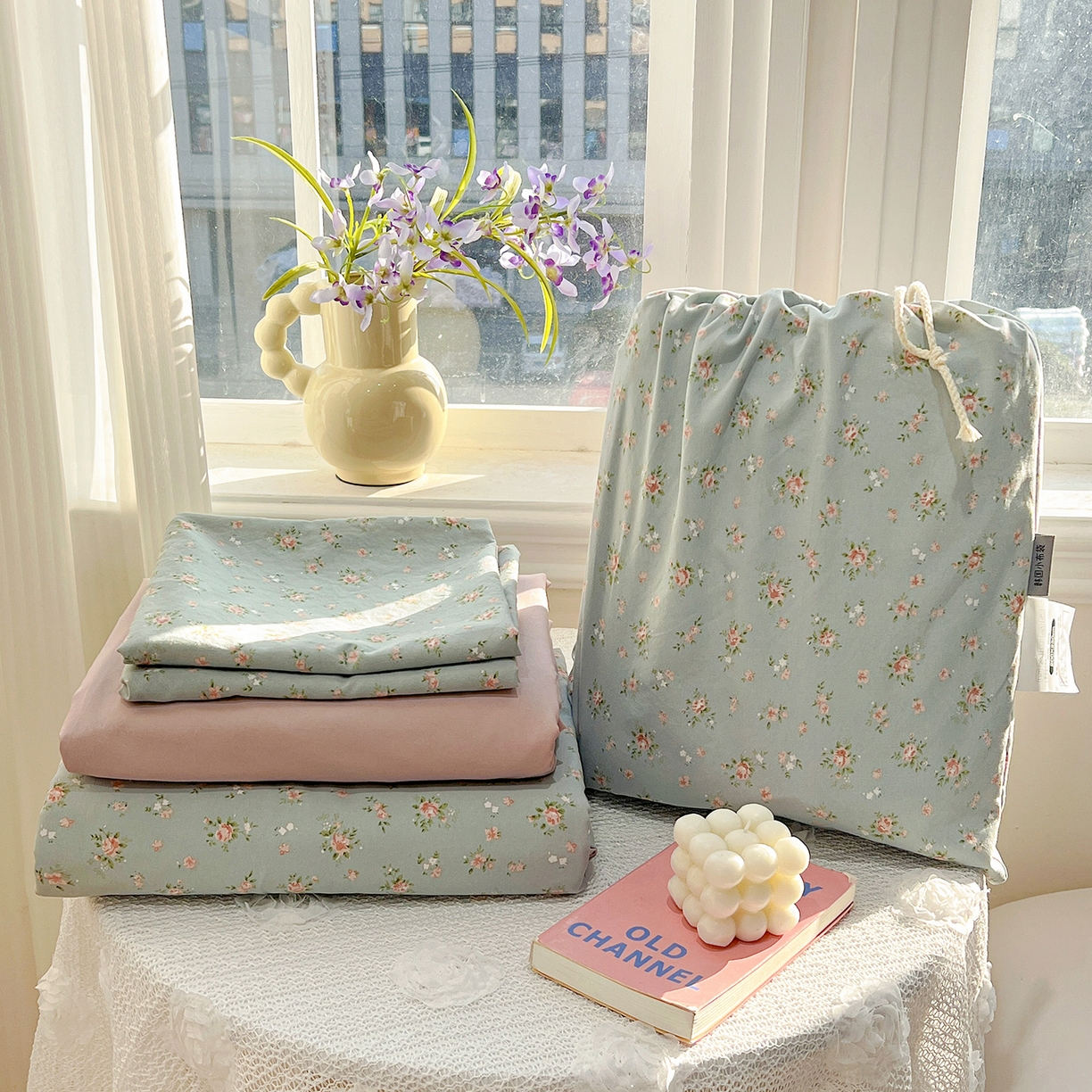 富米莱（原臻工厂） 2025新款A类古法水洗仿棉云感纱四件套 莉莉安