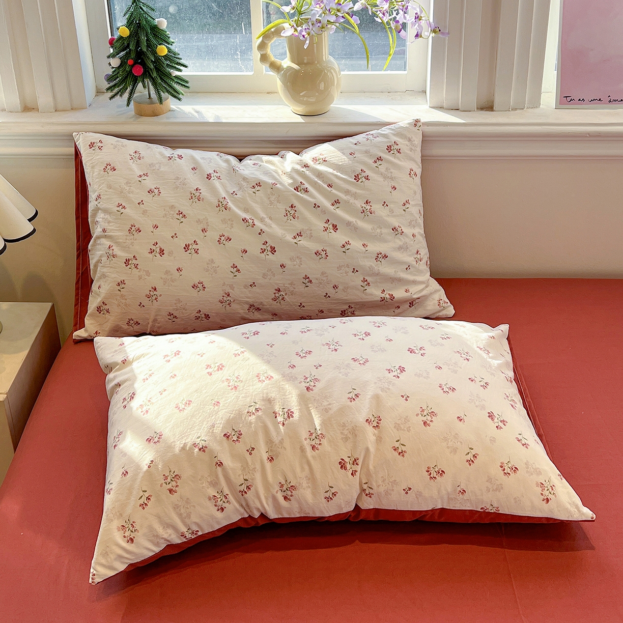 91家纺网 家纺一手货源 找家纺 富米莱（原臻工厂） 2025新款A类古法水洗仿棉云感纱四件套 疏影