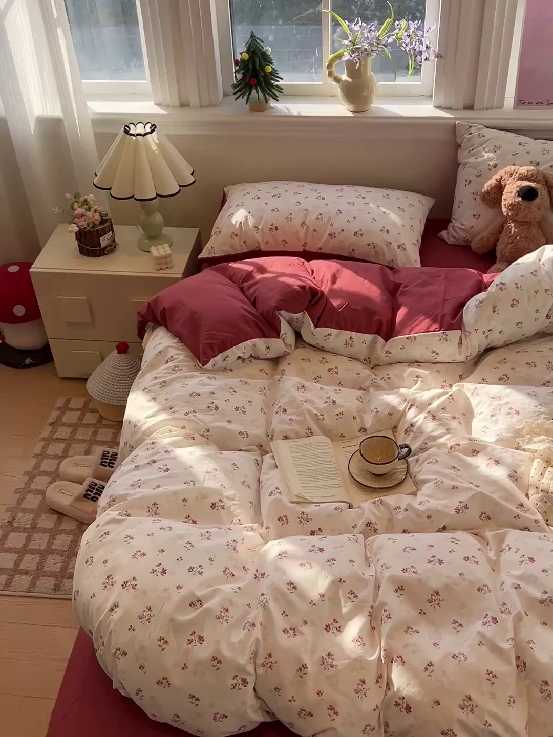 91家纺网 家纺一手货源 找家纺 富米莱（原臻工厂） 2025新款A类古法水洗仿棉云感纱四件套 疏影