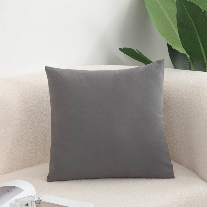 91家纺网 家纺一手货源 找家纺 （总）新奇异 2025新款纯色绒麻抱枕靠垫 （支持定制）