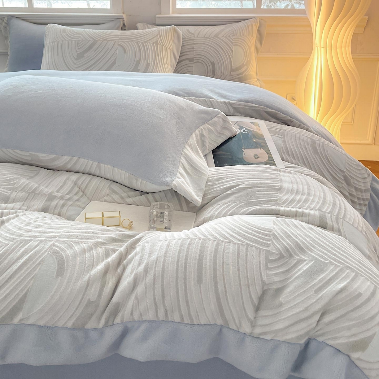 91家纺网 家纺一手货源 找家纺 （总）2025秋冬新品加厚保暖雕花牛奶绒四件套婴儿绒被套床单双面珊瑚绒床笠床上用品