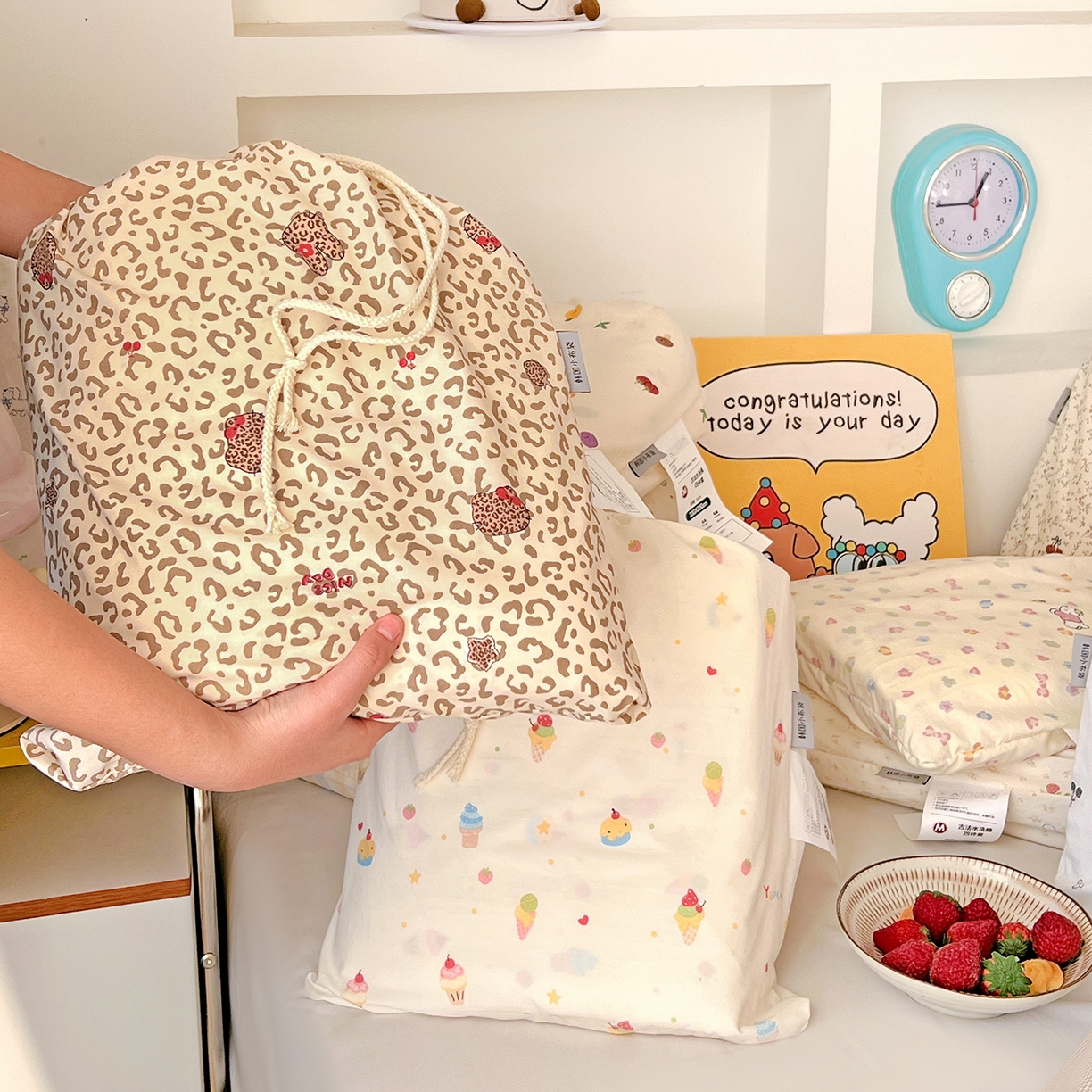 91家纺网 家纺一手货源 找家纺 富米莱（原臻工厂） 2025新款A类古法水洗仿棉云感纱四件套 组合图仅供展示