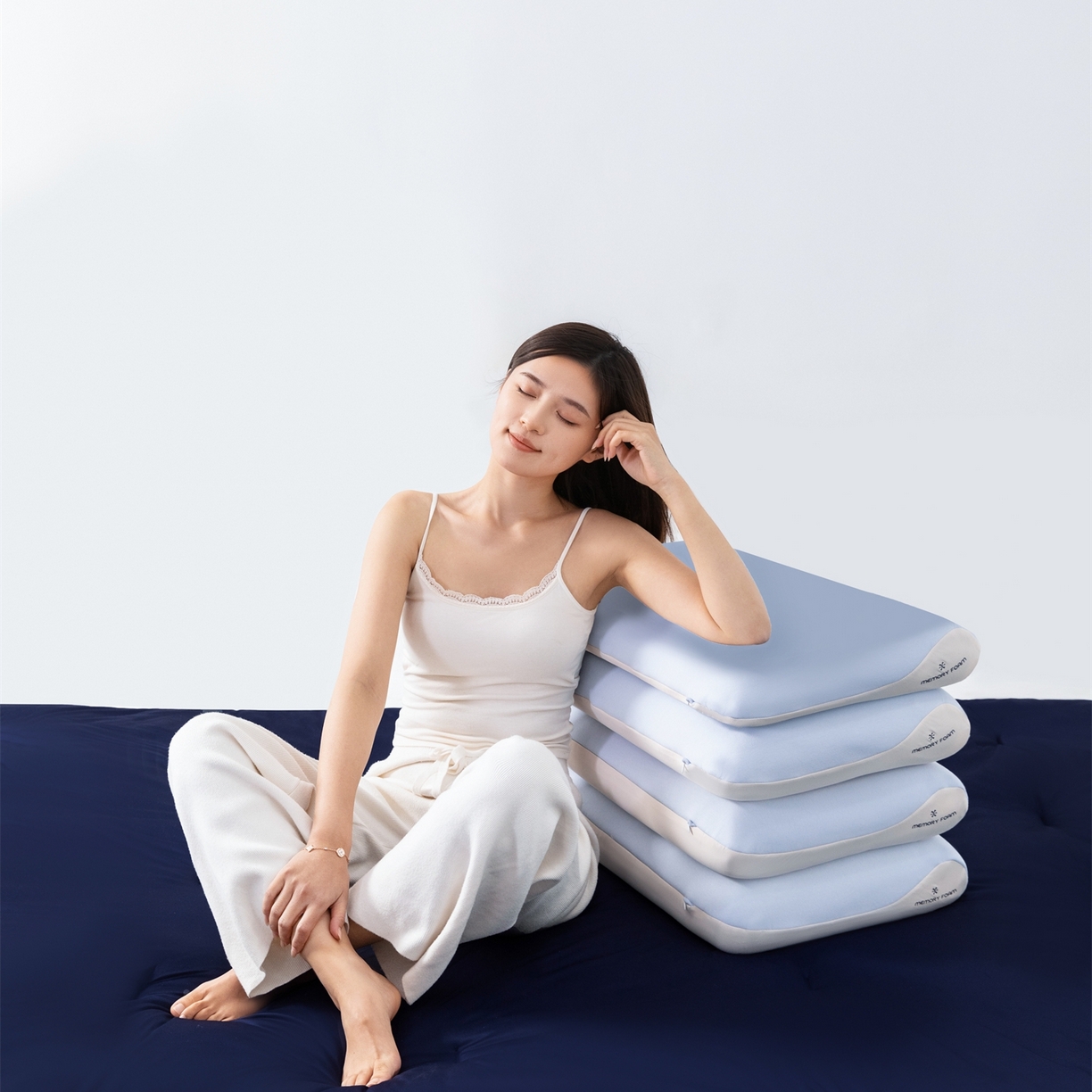 91家纺网 家纺一手货源 找家纺 金牛枕芯 2026新款厂家直供零压力记忆枕深睡眠慢回弹记忆枕枕头枕芯 40D三芯+深睡枕