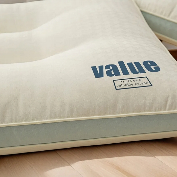 91家纺网 家纺一手货源 找家纺 （总）佳尚枕芯 2025新款Value提花华夫格护颈枕枕头枕芯-护颈款