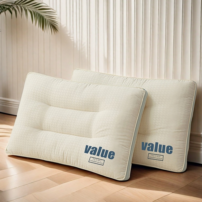 91家纺网 家纺一手货源 找家纺 （总）佳尚枕芯 2025新款Value提花华夫格护颈枕枕头枕芯-护颈款