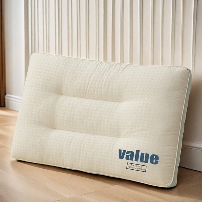 91家纺网 家纺一手货源 找家纺 （总）佳尚枕芯 2025新款Value提花华夫格护颈枕枕头枕芯-护颈款