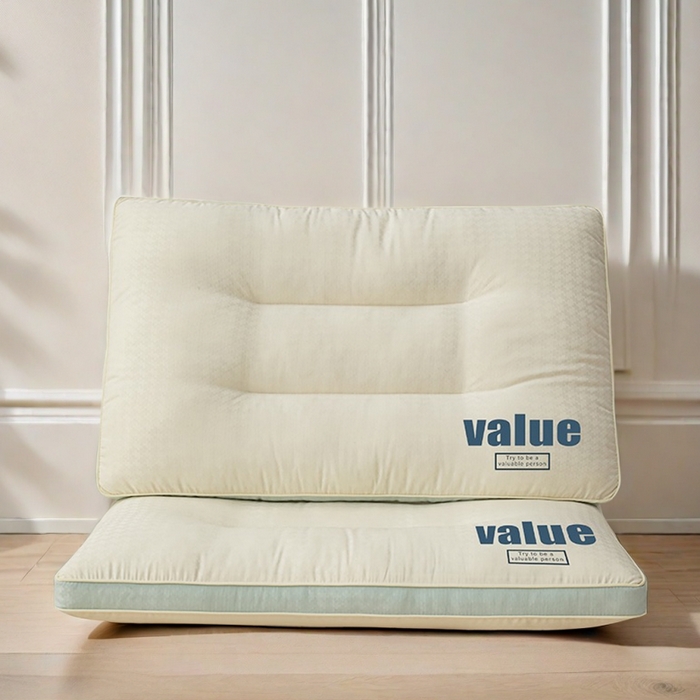 91家纺网 家纺一手货源 找家纺 （总）佳尚枕芯 2025新款Value提花华夫格护颈枕枕头枕芯-护颈款