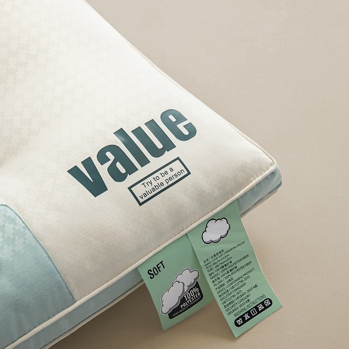 91家纺网 家纺一手货源 找家纺 （总）佳尚枕芯 2025新款Value提花-决明子护颈款云柔舒适枕枕头枕芯
