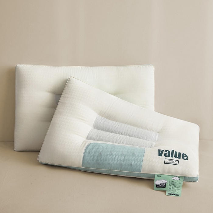 91家纺网 家纺一手货源 找家纺 （总）佳尚枕芯 2025新款Value提花-决明子护颈款云柔舒适枕枕头枕芯