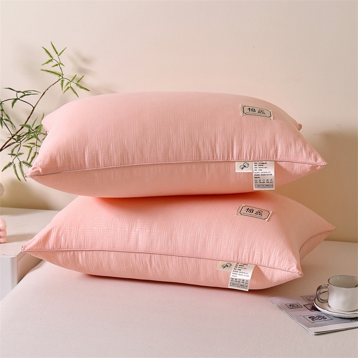 91家纺网 家纺一手货源 找家纺 佳尚枕芯 2025新款超柔棉舒弹护颈枕枕头枕芯 粉色