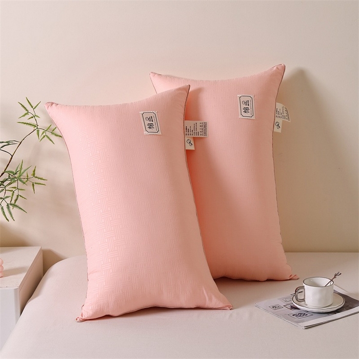 91家纺网 家纺一手货源 找家纺 佳尚枕芯 2025新款超柔棉舒弹护颈枕枕头枕芯 粉色