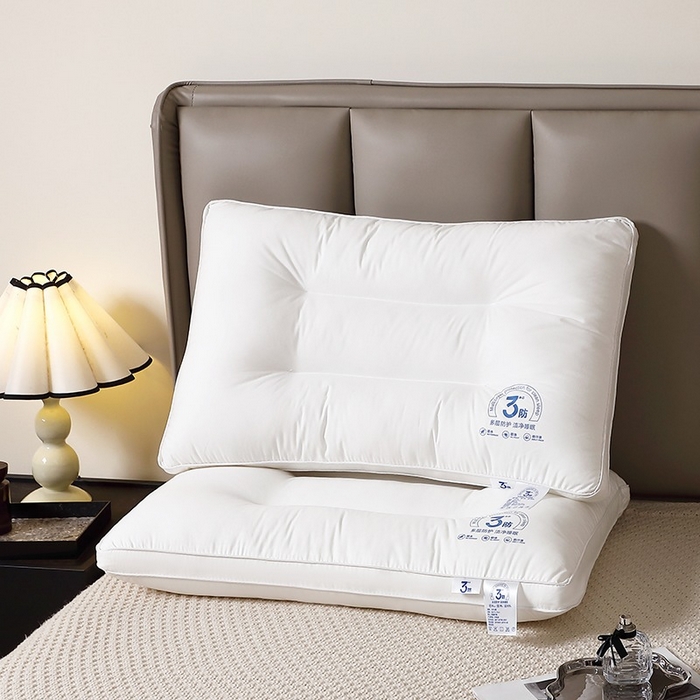 91家纺网 家纺一手货源 找家纺 佳尚枕芯 2025新款全棉纯棉三防家用可水洗防水防污渍护颈椎助睡眠枕头枕芯 纯棉三防护颈定型枕