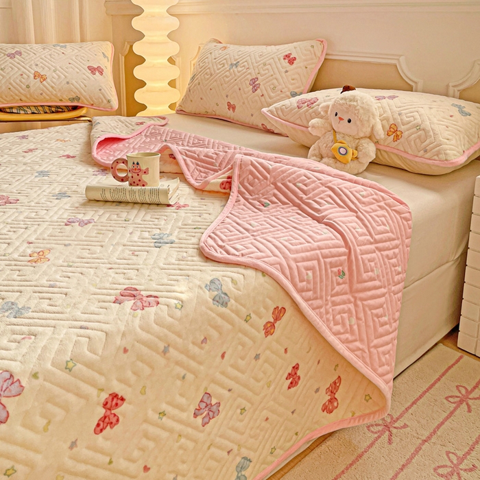 91家纺网 家纺一手货源 找家纺 （总）羽爱 2025新款棉加绒床盖套件