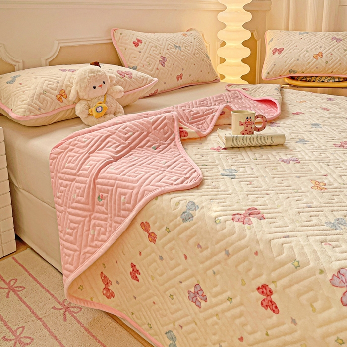 91家纺网 家纺一手货源 找家纺 （总）羽爱 2025新款棉加绒床盖套件