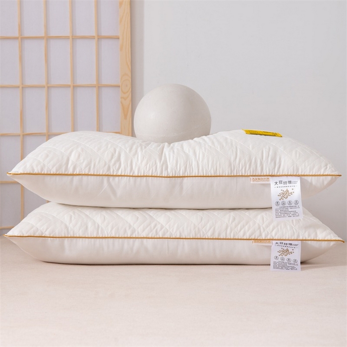 91家纺网 家纺一手货源 找家纺 （总）佳尚枕芯 2025新款大豆蛋白单边针织绗绣枕枕头枕芯