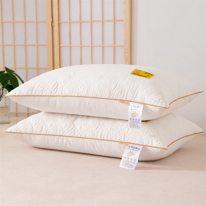 91家纺网 家纺一手货源 找家纺 （总）佳尚枕芯 2025新款大豆蛋白单边针织绗绣枕枕头枕芯