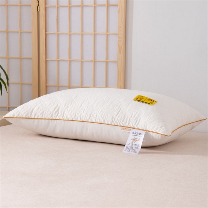 91家纺网 家纺一手货源 找家纺 （总）佳尚枕芯 2025新款大豆蛋白单边针织绗绣枕枕头枕芯