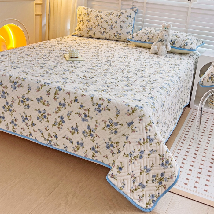 91家纺网 家纺一手货源 找家纺 羽爱 2025新款棉加绒床盖套件 烂漫花影