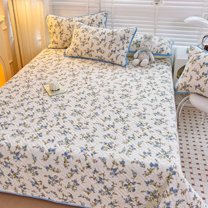 91家纺网 家纺一手货源 找家纺 羽爱 2025新款棉加绒床盖套件 烂漫花影
