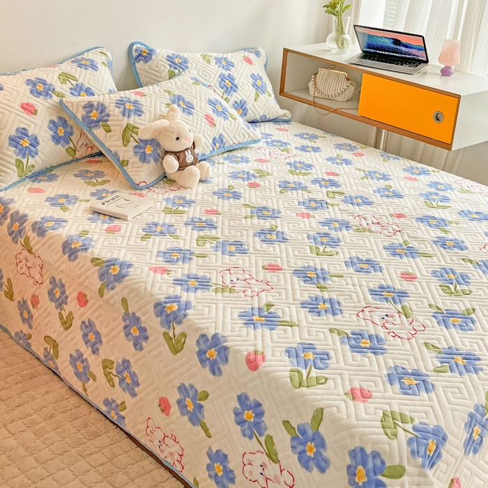 91家纺网 家纺一手货源 找家纺 羽爱 2025新款棉加绒床盖套件 洛可可