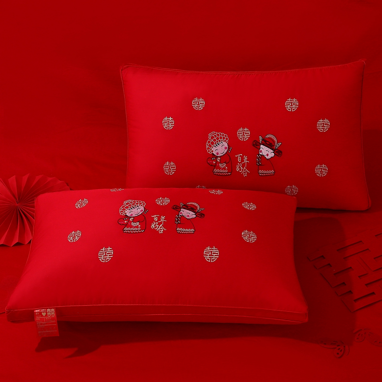 91家纺网 家纺一手货源 找家纺 （总）佳尚枕芯 2025新款婚庆枕大红枕芯结婚专用枕头枕芯